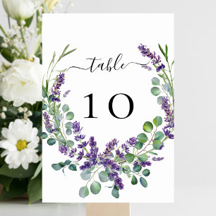 Numeração De Mesa Florestas de lavanda de casamentos eucalipto verde
