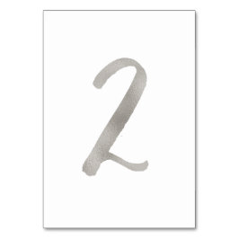 Numeração De Mesa Folha de prata número de mesa de casamento chique 