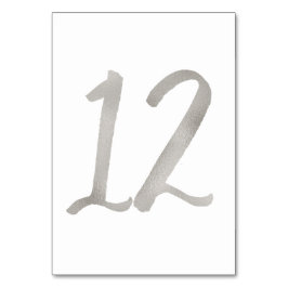 Numeração De Mesa Folha de prata número de mesa de casamento chique 