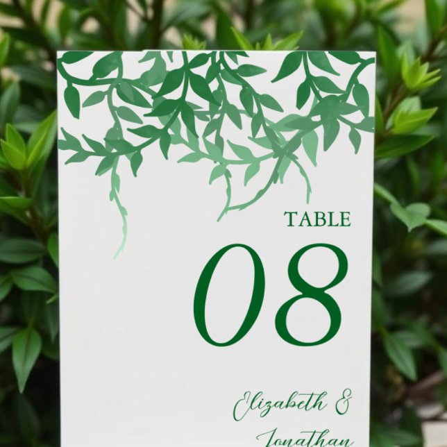 Numeração De Mesa Folhas Botânicas Rústicas Casamento (Criador carregado)