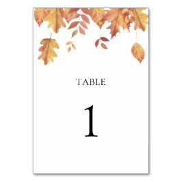 Numeração De Mesa Folhas caindo - número da mesa de casamento