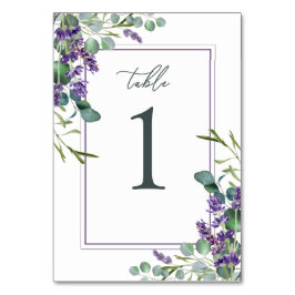 Numeração De Mesa Folhas de Eucalipto Flores de Lavanda Número da Me