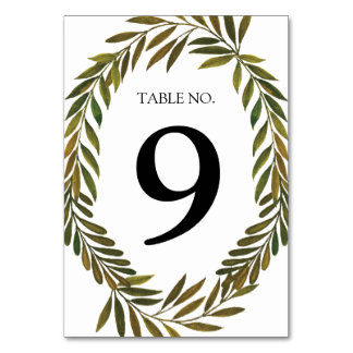 Numeração De Mesa Folhas pintadas à mão Número da Tabela