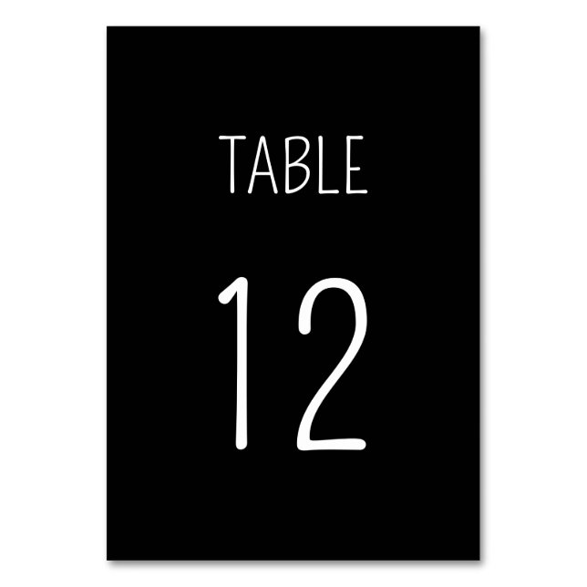 Numeração De Mesa Fonte simples moderna (Frente)