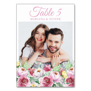 Numeração De Mesa Foto: Casamento Floral Rosa