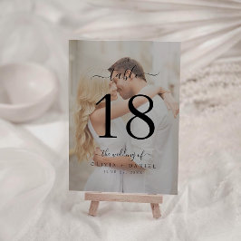 Numeração De Mesa Foto Clássica Moderna de Casamento de Caligrafia