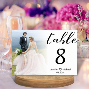 Numeração De Mesa foto desbotada do casamento elegante moderno