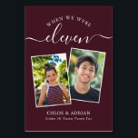 Numeração De Mesa Foto do Casal dos Anos Foto da Tabula Moderna de C<br><div class="desc">Lembre-se e divirta-se com seus números de recepções de casamento - Esses elegantes números simples de tabelas lhe dão a opção de incluir uma fotografia da noiva e do noivo na mesma idade que o número da mesa, o nome da noiva e do noivo e a data do casamento. A...</div>