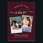 Numeração De Mesa Foto do Casal dos Anos Foto da Tabula Moderna de C<br><div class="desc">Lembre-se e divirta-se com seus números de recepções de casamento - Esses elegantes números simples de tabelas lhe dão a opção de incluir uma fotografia da noiva e do noivo na mesma idade que o número da mesa, o nome da noiva e do noivo e a data do casamento. A...</div>