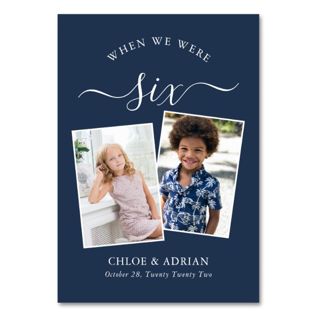 Numeração De Mesa Foto do Casal dos Anos Foto da Tabula Moderna de C (Frente)