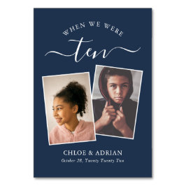 Numeração De Mesa Foto do Casal dos Anos Foto da Tabula Moderna de C