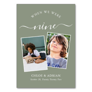 Numeração De Mesa Foto do Casal dos Anos Foto da Tabula Moderna de C