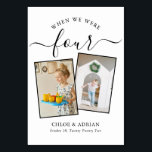 Numeração De Mesa Foto do Casal dos Anos Foto da Tabula Moderna de C<br><div class="desc">Lembre-se e divirta-se com seus números de recepções de casamento - Esses elegantes números simples de tabelas lhe dão a opção de incluir uma fotografia da noiva e do noivo na mesma idade que o número da mesa, o nome da noiva e do noivo e a data do casamento. A...</div>