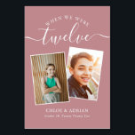 Numeração De Mesa Foto do Casal dos Anos Foto da Tabula Moderna de C<br><div class="desc">Lembre-se e divirta-se com seus números de recepções de casamento - Esses elegantes números simples de tabelas lhe dão a opção de incluir uma fotografia da noiva e do noivo na mesma idade que o número da mesa, o nome da noiva e do noivo e a data do casamento. A...</div>