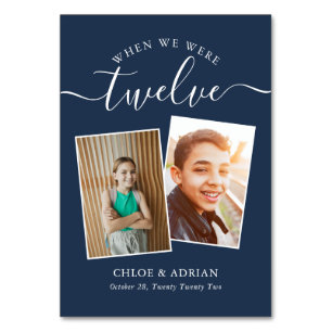 Numeração De Mesa Foto do Casal dos Anos Foto da Tabula Moderna de C