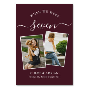 Numeração De Mesa Foto do Casal dos Anos Foto da Tabula Moderna de C