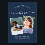 Numeração De Mesa Foto do Casal Moderno de Casamento dos Anos<br><div class="desc">Lembre-se e divirta-se com seus números de recepções de casamento - Esses elegantes números simples de tabelas lhe dão a opção de incluir uma fotografia da noiva e do noivo na mesma idade que o número da mesa, o nome da noiva e do noivo e a data do casamento. A...</div>