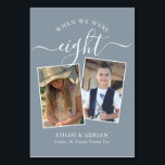 Numeração De Mesa Foto do Casal Moderno de Casamento dos Anos<br><div class="desc">Lembre-se e divirta-se com seus números de recepções de casamento - Esses elegantes números simples de tabelas lhe dão a opção de incluir uma fotografia da noiva e do noivo na mesma idade que o número da mesa, o nome da noiva e do noivo e a data do casamento. A...</div>