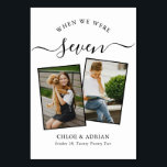 Numeração De Mesa Foto do Casal Moderno de Casamento dos Anos<br><div class="desc">Lembre-se e divirta-se com seus números de recepções de casamento - Esses elegantes números simples de tabelas lhe dão a opção de incluir uma fotografia da noiva e do noivo na mesma idade que o número da mesa, o nome da noiva e do noivo e a data do casamento. A...</div>