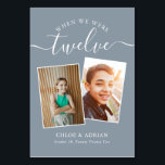 Numeração De Mesa Foto do Casal Moderno de Casamento dos Anos<br><div class="desc">Lembre-se e divirta-se com seus números de recepções de casamento - Esses elegantes números simples de tabelas lhe dão a opção de incluir uma fotografia da noiva e do noivo na mesma idade que o número da mesa, o nome da noiva e do noivo e a data do casamento. A...</div>