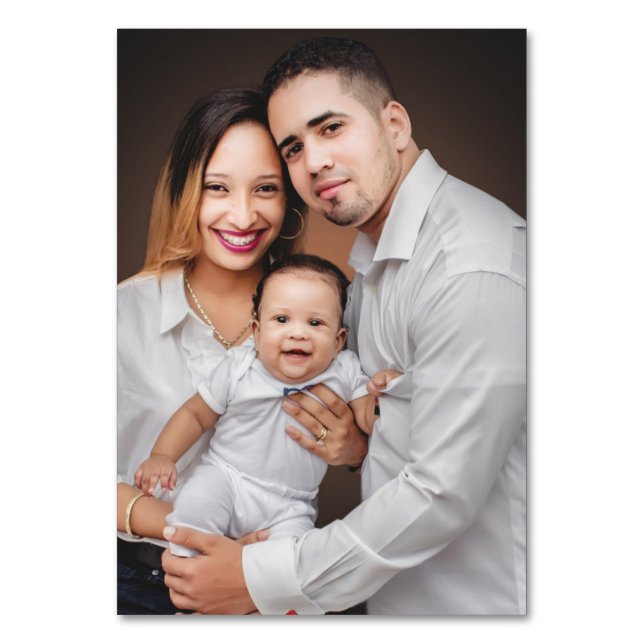 Numeração De Mesa Foto Personalizada da Família Custom   (Frente)