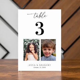 Numeração De Mesa Fotografias da Infância Tabela Número 3 Casamento