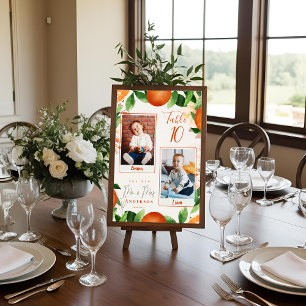 Numeração De Mesa Fotos De Infância De Noiva E Casamento Laranja De 