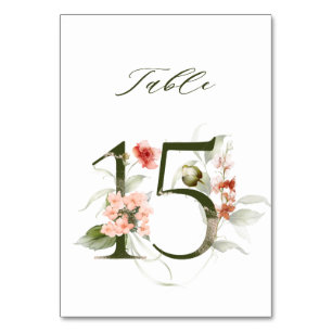 Numeração De Mesa Frasco Botânico Elegante 15,
