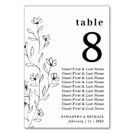 Numeração De Mesa Frente Botânica, Desenhos Claros