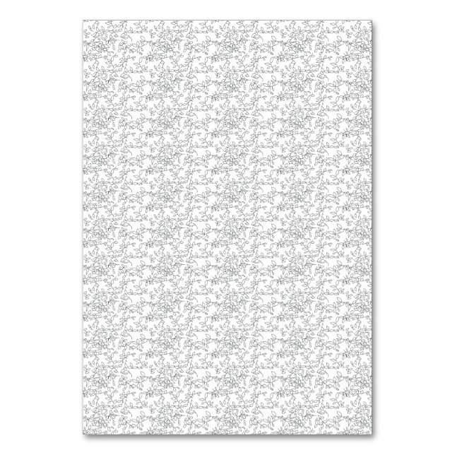 Numeração De Mesa Fundo branco texturizado com sutis, entrelaçados, (Frente)