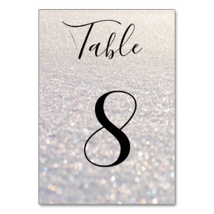 Numeração De Mesa fundo brilhante branco elegante