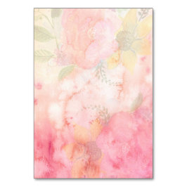 Numeração De Mesa Fundo Floral Cor-de-Água Rosa