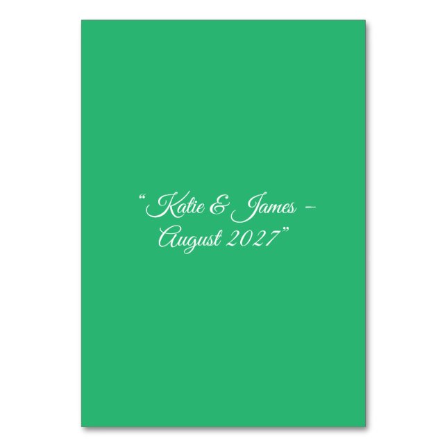 Numeração De Mesa Fundo Verde de Casa - Design de Casamento (Frente)