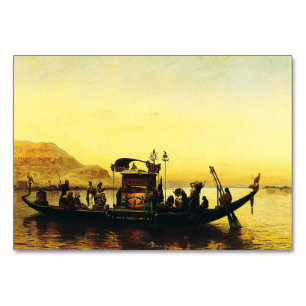 Numeração De Mesa Funeral de uma múmia no Nilo por Frederick Arthur
