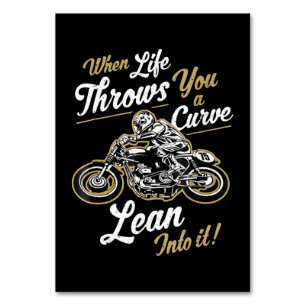 Numeração De Mesa Funny Biker cita Presente Sarcástico de Motorcycle
