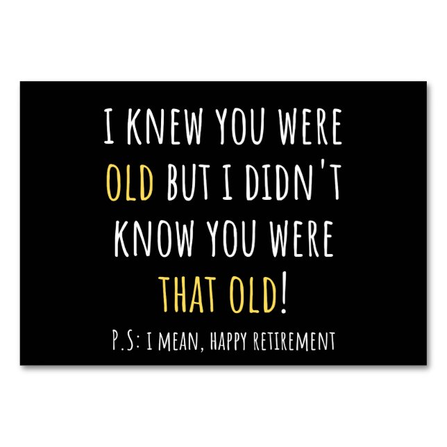 Numeração De Mesa funny retirement, retired, retired teacher, retire (Frente)