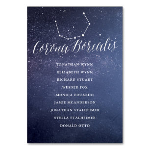 Numeração De Mesa Galaxy Weding Sating Chart Card Corona Borealis