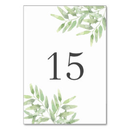 Numeração De Mesa Galhos de oliveira Elegantes. Casamento de Verão B