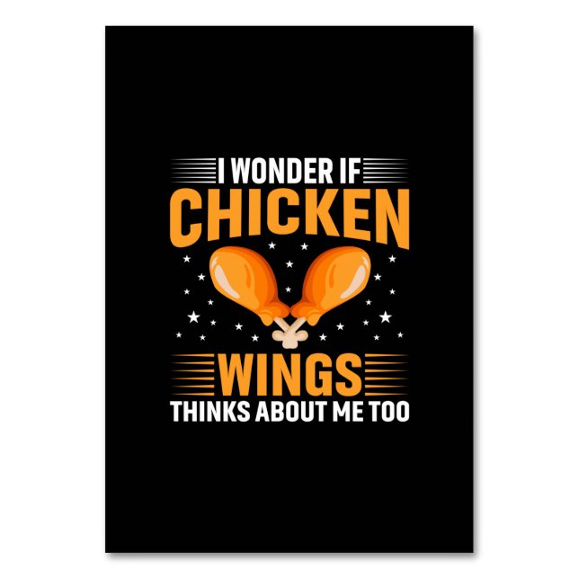 Numeração De Mesa Galinha de Arte Chicken Wing (Frente)