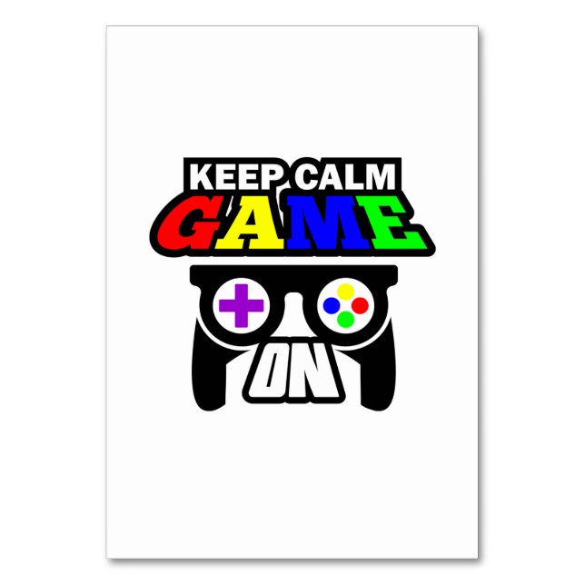 Numeração De Mesa Gamer Gift Mantém O Jogo Calmo (Frente)