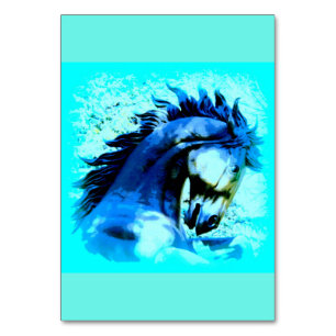 Numeração De Mesa garanhão de mustang azul