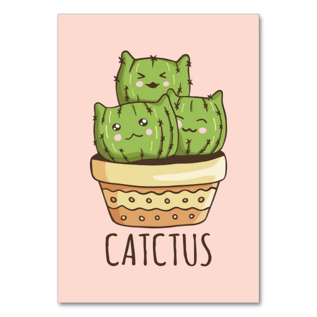 Numeração De Mesa Gato Conhece Cactus (Frente)