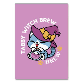 Numeração De Mesa Gato do Halloween Tabby - Chapéu das Bruxas e Arte