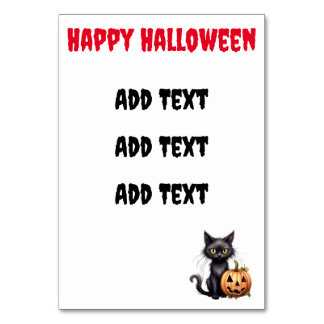 Numeração De Mesa Gato Preto, Bonito Mas Assustador