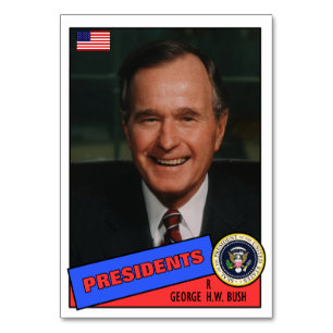 Numeração De Mesa George H.W. Bush Baseball Card