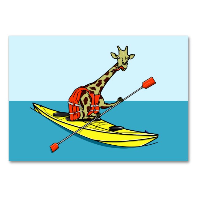 Numeração De Mesa Giraffe Kayaking (Frente)