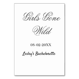 Numeração De Mesa Girls Gone wild Bachelorette party name date bride