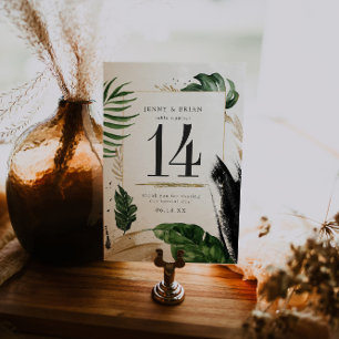 Numeração De Mesa Glamorous Summer Greenery Número da Mesa de Casame