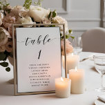 Numeração De Mesa Gráfico de Assentos de Casamento com Caligrafia Mo<br><div class="desc">Cartões de número de mesa personalizados com design de caligrafia manual moderna para gráfico de assentos de casamento.</div>