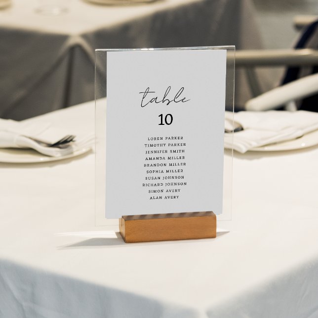 Numeração De Mesa Gráfico de Assentos de Casamento com Letra Manuscr (Criador carregado)